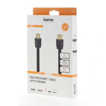 Hama HDMI kabel High Speed 4K 1,5 m, plochý Flexi-Slim