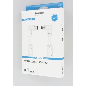 Hama anténní kabel 90 dB 1,5 m, kolmé konektory