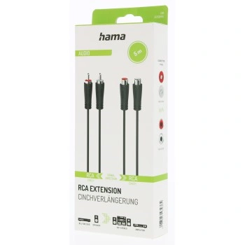 Hama prodlužovací audio kabel 2cinch 5 m stereo