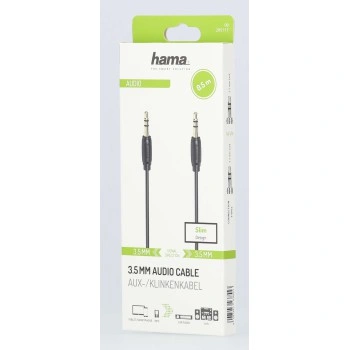 Hama audio kabel jack 3,5 mm, 0,5 m, slim