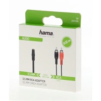 Hama audio redukce jack zsuvka na 2 cinch vidlice, 10 cm