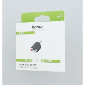 Hama redukce jack 3,5 mm na 2 cinch zásuvky, stereo