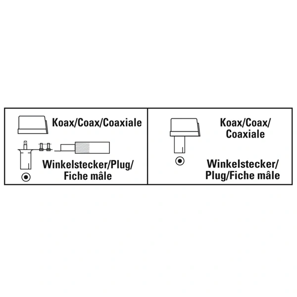 Hama konektor koax vidlice IEC kolmá