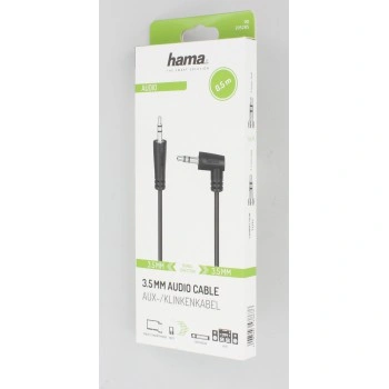 Hama audio kabel jack 3,5 mm 90 st., 0,5 m