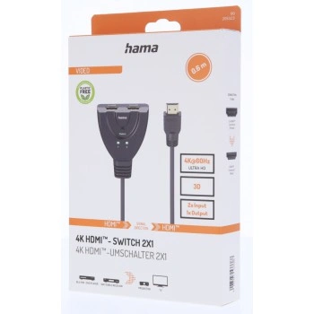 Hama HDMI 4K přepínač 2x1, 2 vstupy