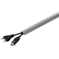 Hama cable Duct, semicircular, 100/9 cm, silver