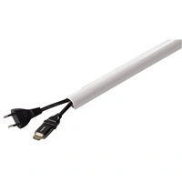 Hama cable Duct, semicircular, 100/9 cm, white