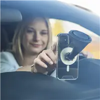 Hama MagLock, magnetick drk telefonu, s psavkou na eln sklo vozidla, kompatibiln s MagSafe
