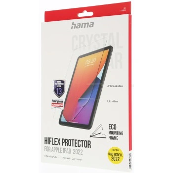 Hama Hiflex, nerozbitná ochrana displeje pro Apple iPad 10,9" (10. generace 2022), bezp.třída 13