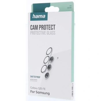 Hama Cam Protect, ochranné sklo fotoaparátu pro Samsung Galaxy S25 FE, průhledné