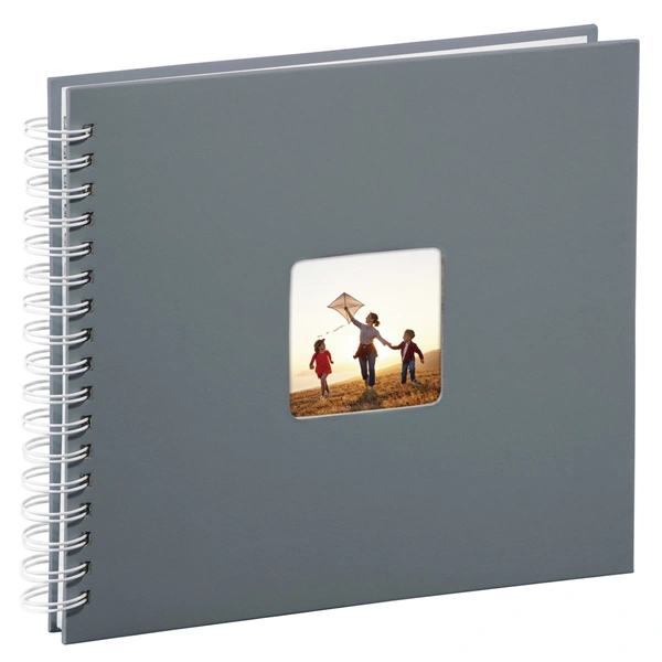 Hama album klasické spirálové FINE ART 28x24 cm, 50 stran, šedé, bílé listy