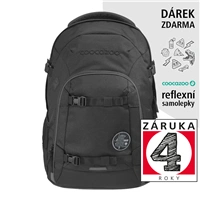 kolní batoh coocazoo JOKER, Black Coal + reflexní samolepky zdarma, certifikát AGR