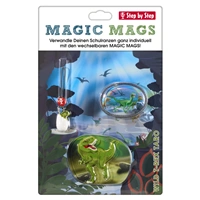 Doplkov sada obrzk MAGIC MAGS Divok T-Rex Taro k aktovkm GRADE, SPACE, CLOUD, 2v1 a KID