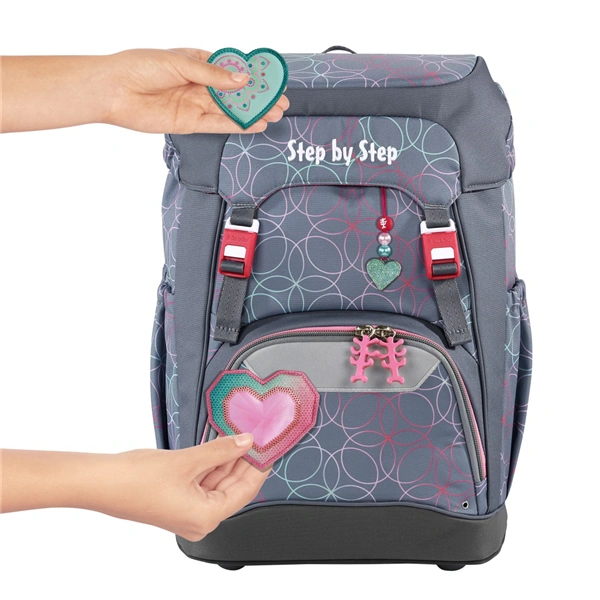 Školní batoh Step by Step GRADE Glitter Heart Hazle, AGR certifikát