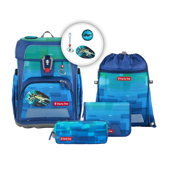 Školní aktovka Step by Step CLOUD OCEAN, Space Craft Spike - 5 dílný set, AGR certifikát