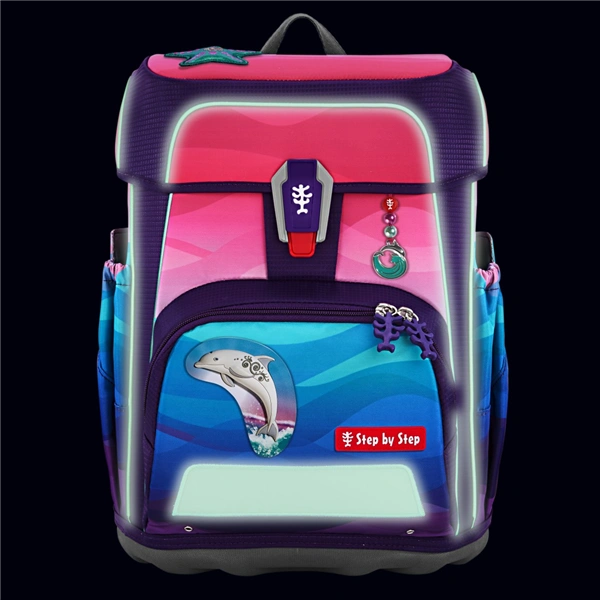 Školní aktovka Step by Step CLOUD OCEAN, Dolphin Lana - 5 dílný set, AGR certifikát