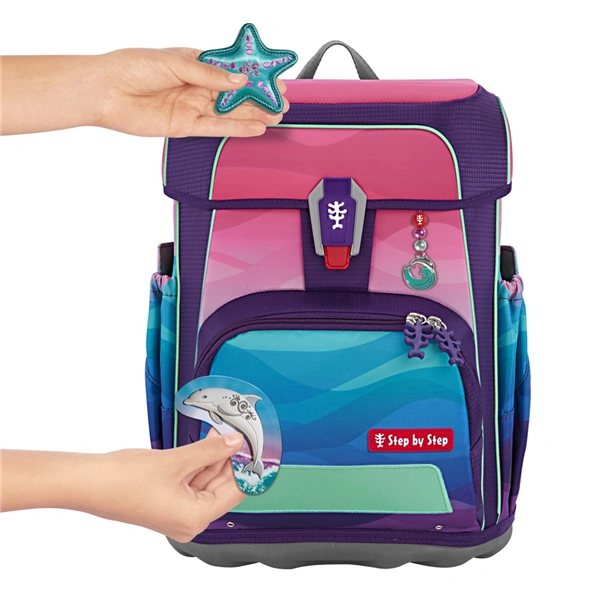 Školní aktovka Step by Step CLOUD OCEAN, Dolphin Lana - 5 dílný set, AGR certifikát