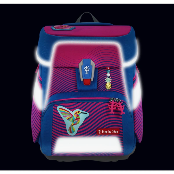 Školní aktovka Step by Step SPACE NEON, Kolibri Kaja - 5 dílný set, AGR certifikát