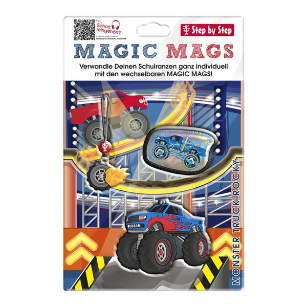 Doplňková sada obrázků MAGIC MAGS Monster Truck Rocky k aktovkám GRADE, SPACE, CLOUD, 2IN1 a KID