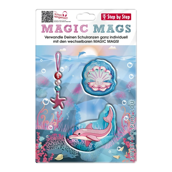 Doplňková sada obrázků MAGIC MAGS Sweet Dolphin Lou k aktovkám GRADE, SPACE, CLOUD, 2IN1 a KID