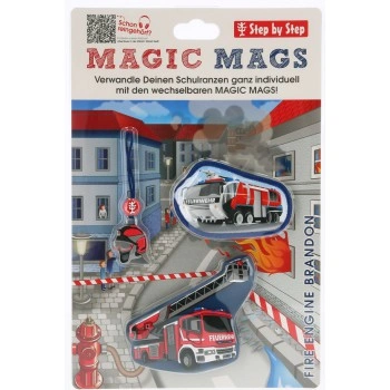 Doplňková sada obrázků MAGIC MAGS  Fire Engine Brandon k aktovkám GRADE, SPACE, CLOUD, 2v1 a KID