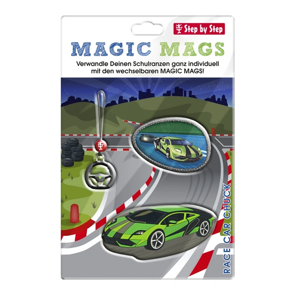 Doplňková sada obrázků MAGIC MAGS Race Car Chuck k aktovkám GRADE, SPACE, CLOUD, 2IN1 a KID