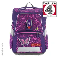Školní aktovka Step by Step SPACE SHINE, Butterfly Night Ina - 5 dílný set, AGR certifikát