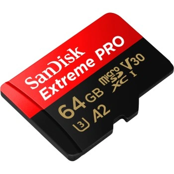 SanDisk Extreme PRO microSDXC 64GB + SD Adapter 200MB/s & 90MB/s  A2 C10 V30 UHS-I U3
