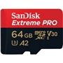 SanDisk Extreme PRO microSDXC 64GB + SD Adapter 200MB/s & 90MB/s  A2 C10 V30 UHS-I U3