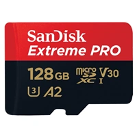 SanDisk Extreme PRO microSDXC 128GB + SD Adapter 200MB/s & 90MB/s  A2 C10 V30 UHS-I U3