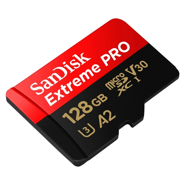 SanDisk Extreme PRO microSDXC 128GB + SD Adapter 200MB/s & 90MB/s  A2 C10 V30 UHS-I U3