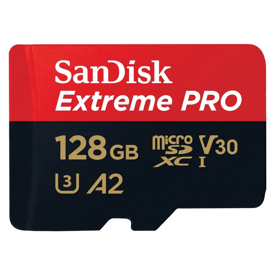 SanDisk Extreme PRO microSDXC 128GB + SD Adapter 200MB/s & 90MB/s  A2 C10 V30 UHS-I U3