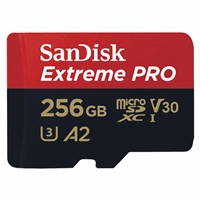 SanDisk Extreme PRO microSDXC 256GB + SD Adapter 200MB/s & 140MB/s A2 C10 V30 UHS-I U3