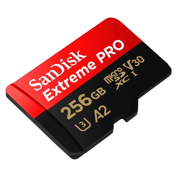 SanDisk Extreme PRO microSDXC 256GB + SD Adapter 200MB/s & 140MB/s A2 C10 V30 UHS-I U3