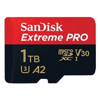 SanDisk Extreme PRO microSDXC 1TB + SD Adapter 200MB/s & 140MB/s A2 C10 V30 UHS-I U3