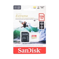 SanDisk Extreme microSDXC 128GB pro akční kamery + SD Adapter 170MB/s & 80MB/s, A2 C10 V30 UHS-I U4