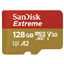 SanDisk Extreme microSDXC 128GB pro akční kamery + SD Adapter 190MB/s & 90MB/s, A2 C10 V30 UHS-I U4