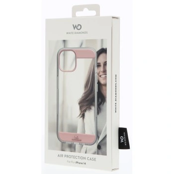 White Diamonds Air Protection, kryt pro Apple iPhone 14, průhledný/růžový