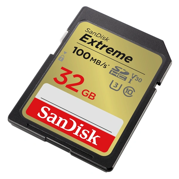 SanDisk Extreme 32 GB Memory Card up to 100 MB/s, UHS-I, Class 10, U3, V30