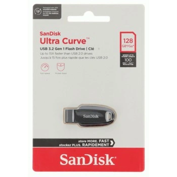 SanDisk Ultra Curve Flash Drive, 128 GB, USB 3.2