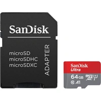 SanDisk Ultra microSDXC 64 GB + SD Adapter 140 MB/s  A1 Class 10 UHS-I