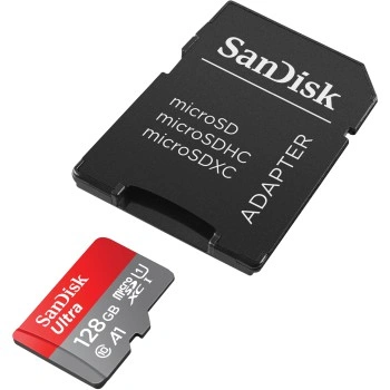 SanDisk Ultra microSDXC 128 GB + SD Adapter 140 MB/s  A1 Class 10 UHS-I