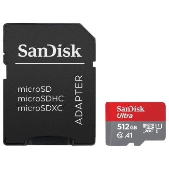 SanDisk Ultra microSDXC 512 GB + SD Adapter 150 MB/s  A1 Class 10 UHS-I