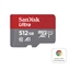 SanDisk Ultra microSDXC card for Chromebooks 512 GB, 150 MB/s, UHS-I, s adaptérem