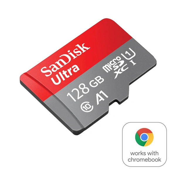 SanDisk Ultra microSDXC card for Chromebooks 128 GB, 140 MB/s, UHS-I, s adaptérem