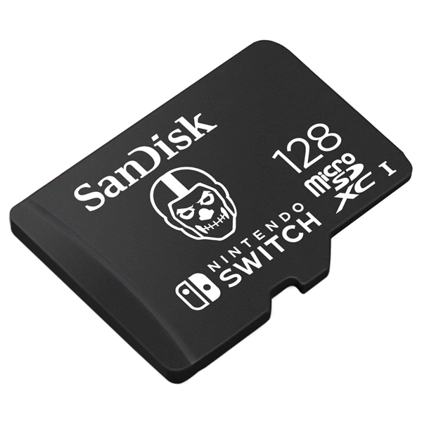 SanDisk Nintendo MicroSD UHS I Card - Fortnite Edition, Skull Trooper, 128 GB