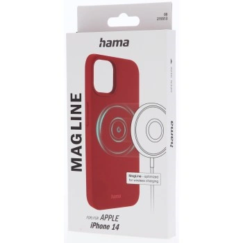 Hama MagCase Finest Feel PRO, kryt pro Apple iPhone 14, červený