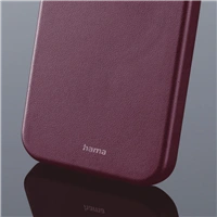 Hama Finest Sense, kryt pro Apple iPhone 14, umělá kůže, bordový
