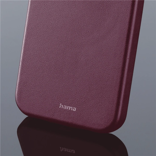 Hama Finest Sense, kryt pro Apple iPhone 14, umělá kůže, bordový