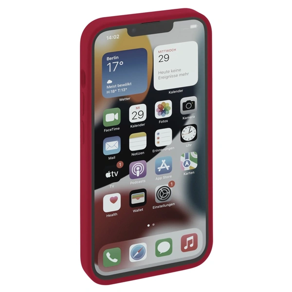 Hama MagCase Finest Feel PRO, kryt pro Apple iPhone 14 Pro, červený